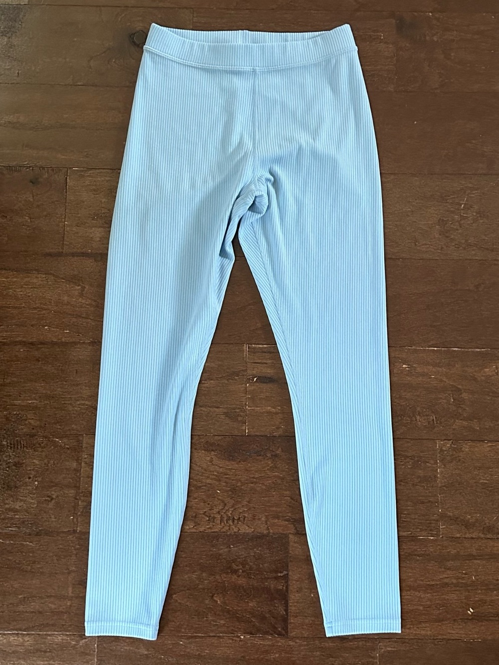 Alo-Ribbed High-Waist 7/8 Blissful Legging-Blue size S - Picture 3 of 6